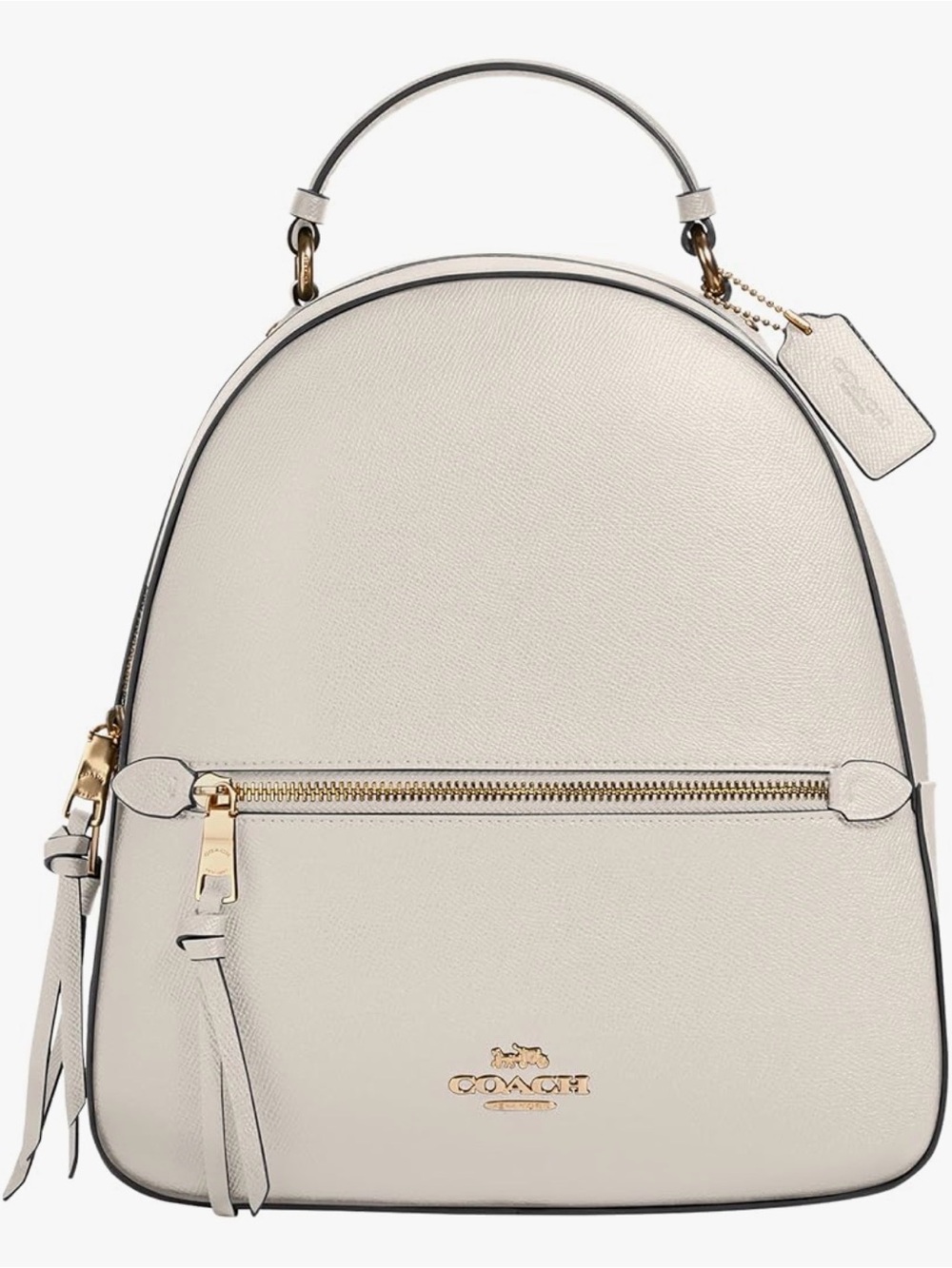 Coach Chalk Pebbled Leather Dome Backpack with Gold Hardware EUC
